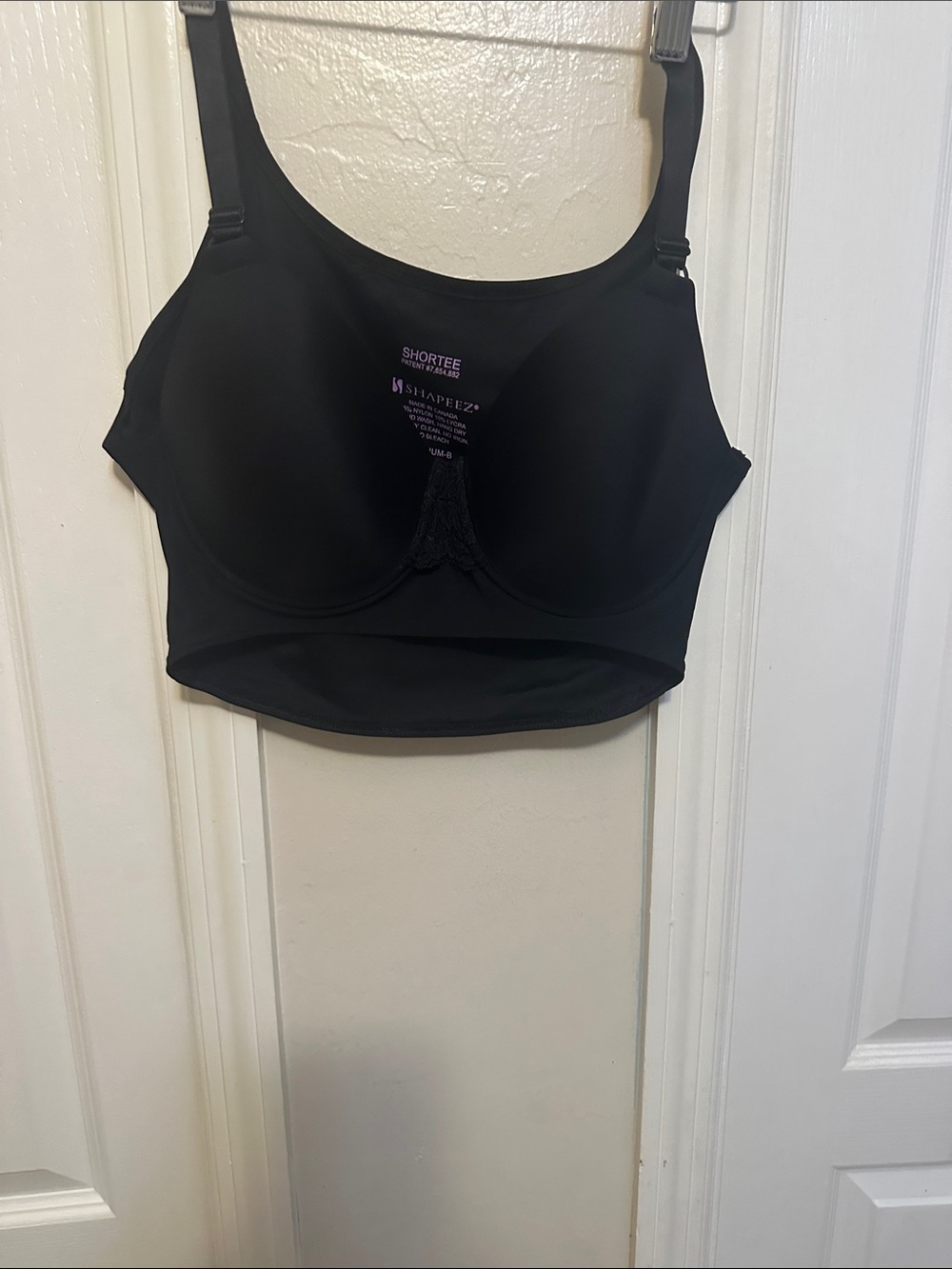 Shortee Black Supportive Sports Bra Crop